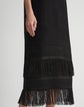 Burlap Jacquard Linen Viscose-Silk Fringed Dress