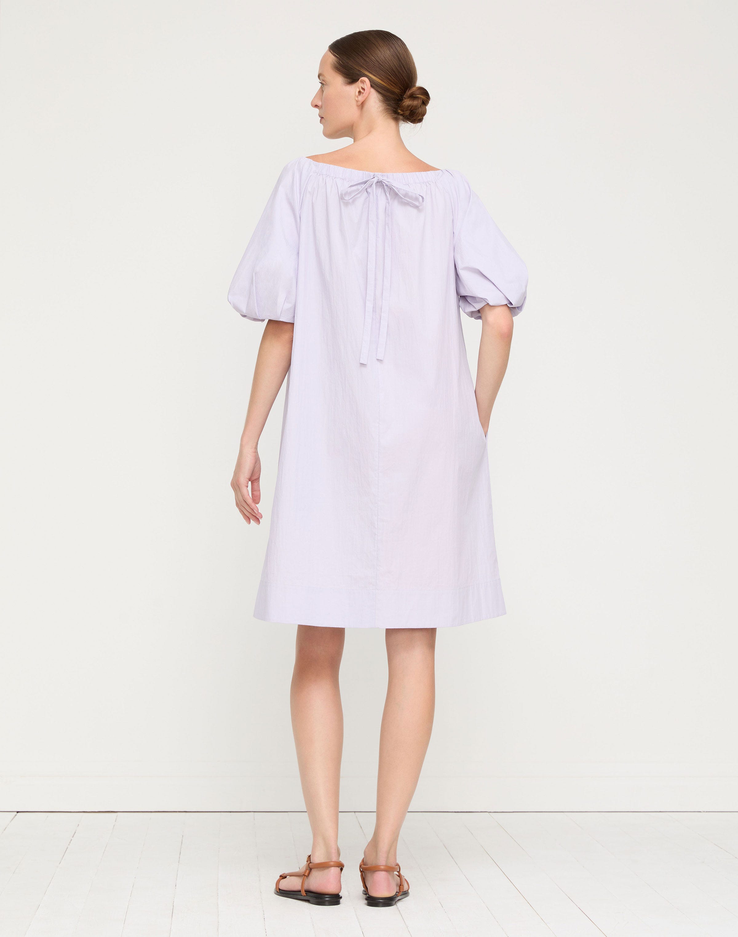 Travel Cotton Gathered Neckline Dress