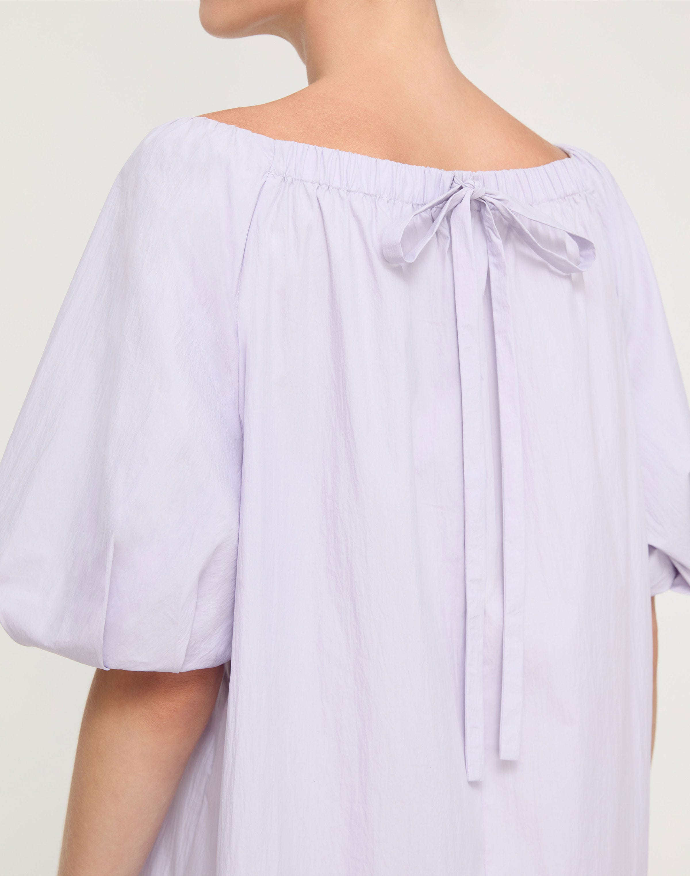 Travel Cotton Gathered Neckline Dress