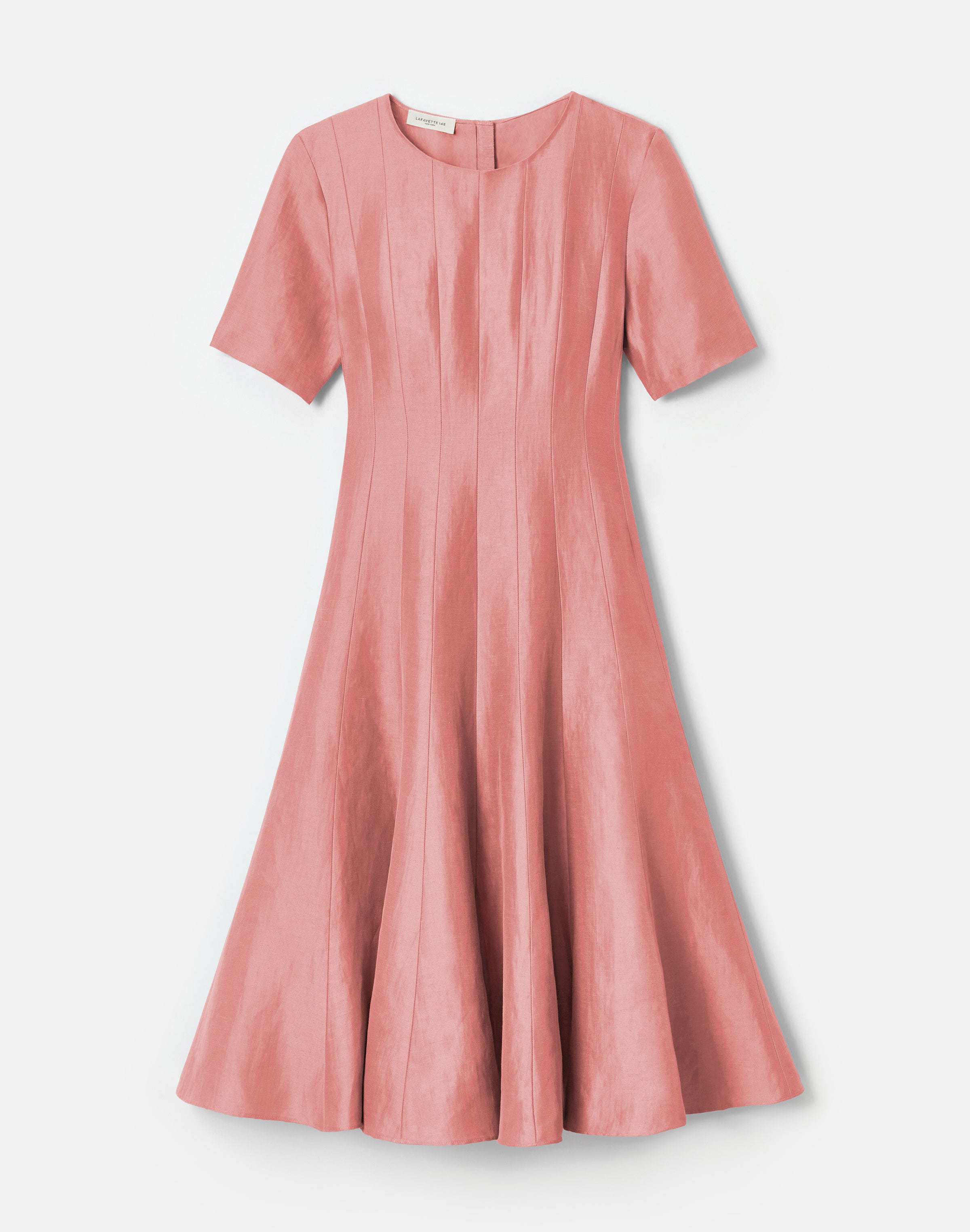 Linen-Viscose Fit & Flare Midi Dress | Lafayette 148 New York