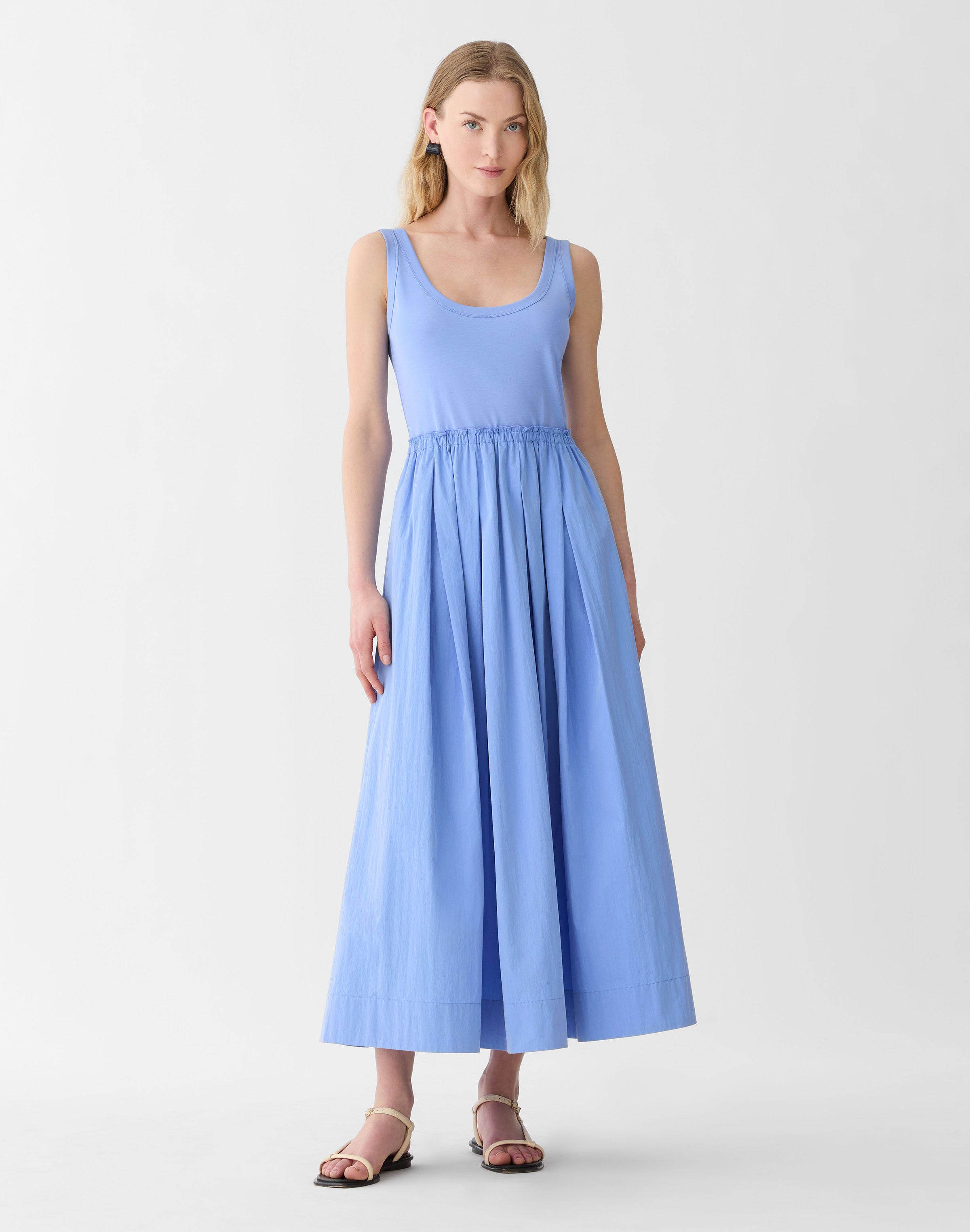 Plus-Size Travel Cotton & Jersey Tank Dress