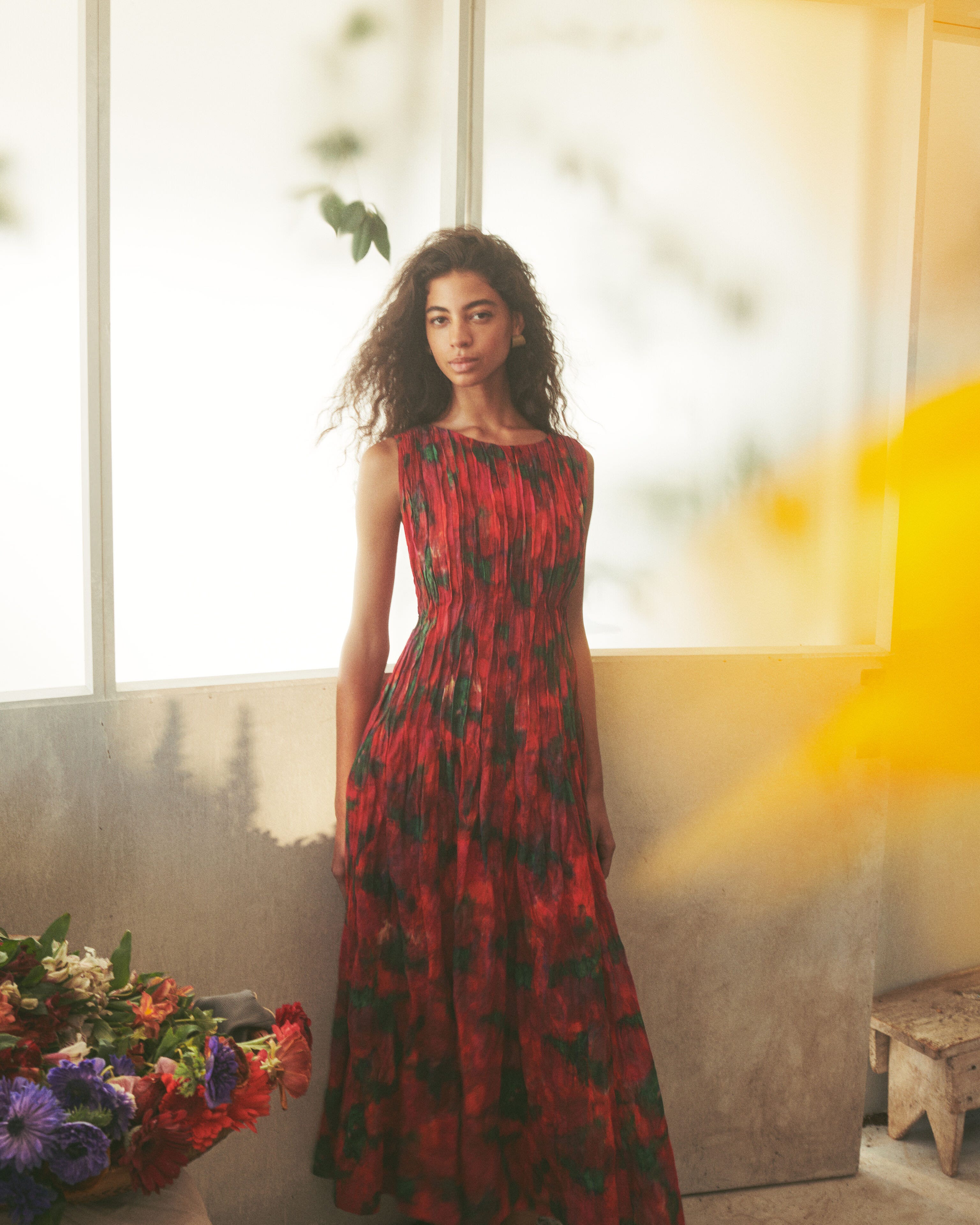Blossom Print Fil Coupé Dress