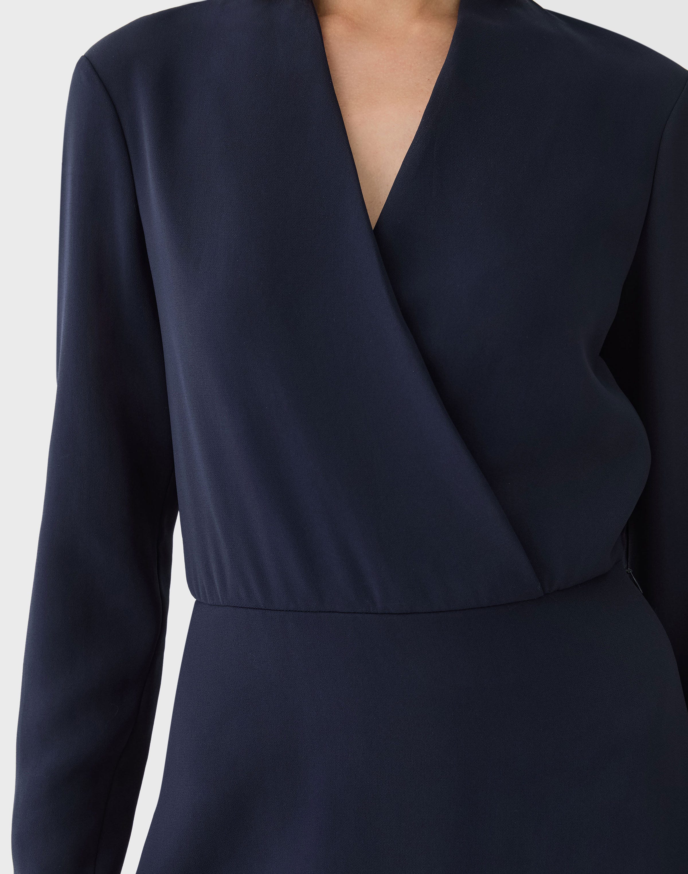 Responsible Finesse Crepe Blouson Sheath Dress