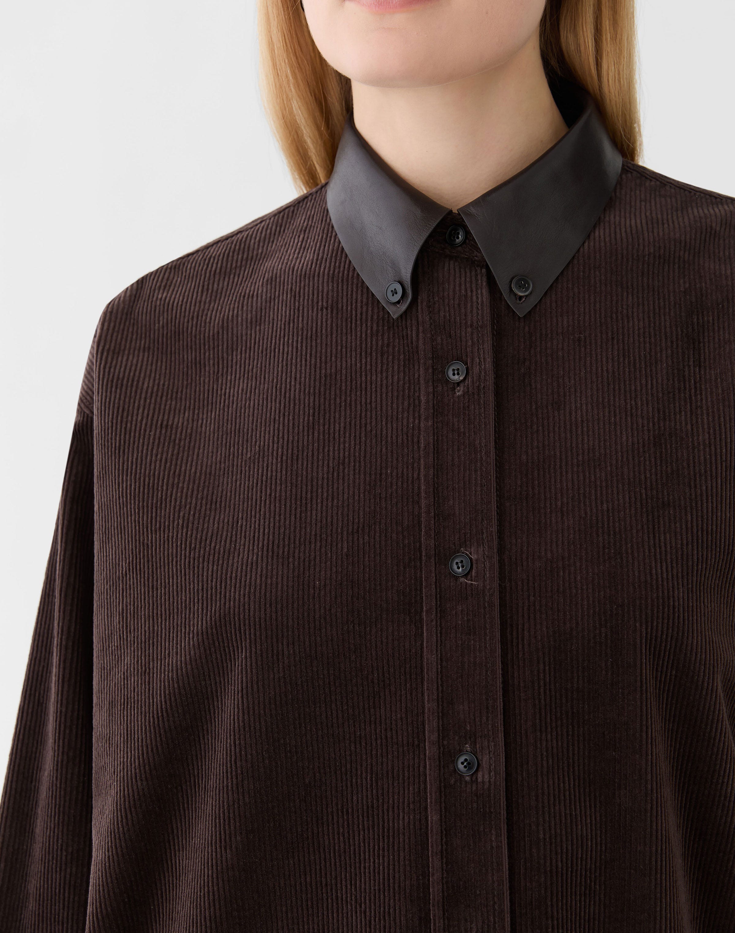 Cotton Corduroy Oversized Shirtdress
