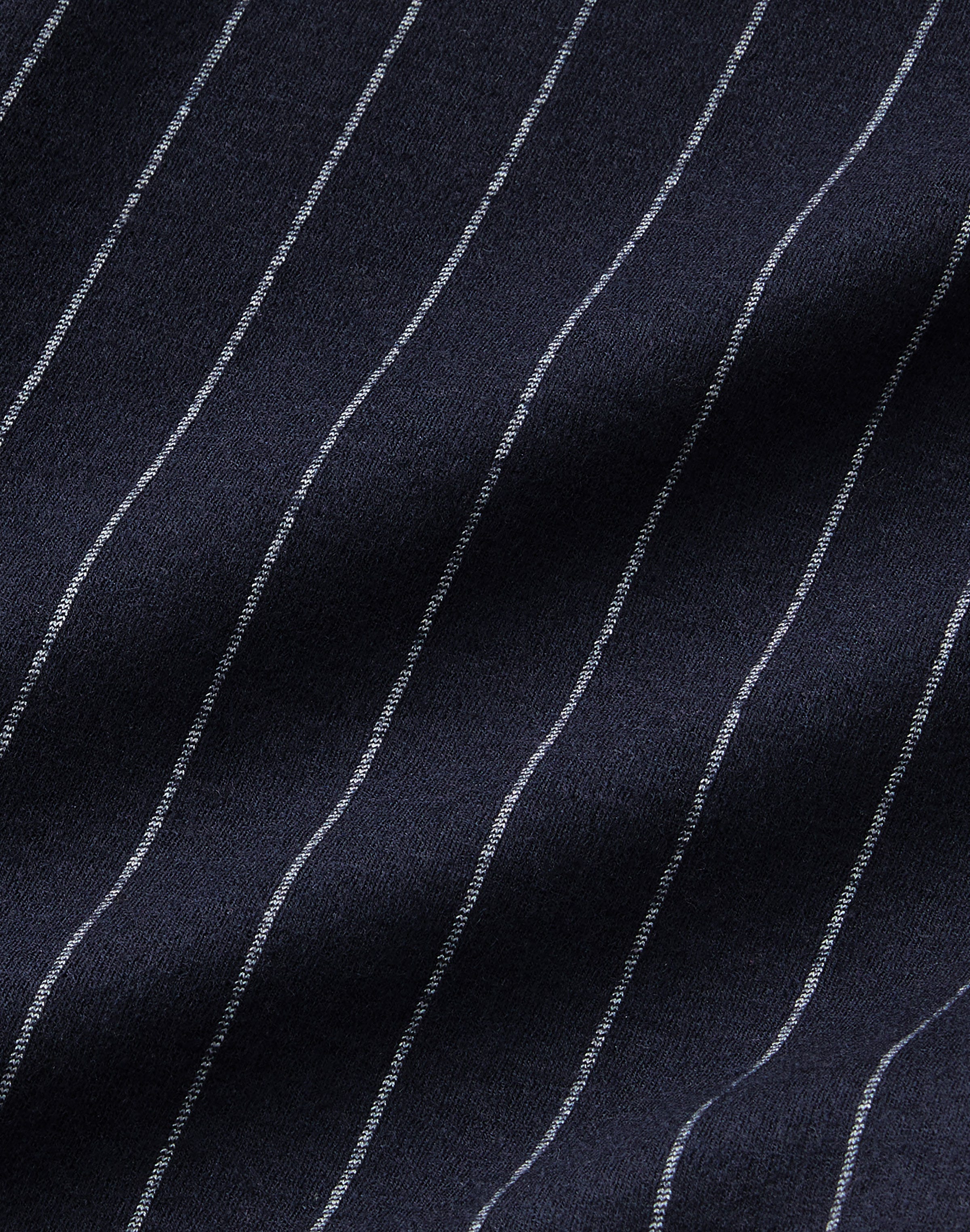 Pinstripe Wool Jersey Long Sleeve Dress