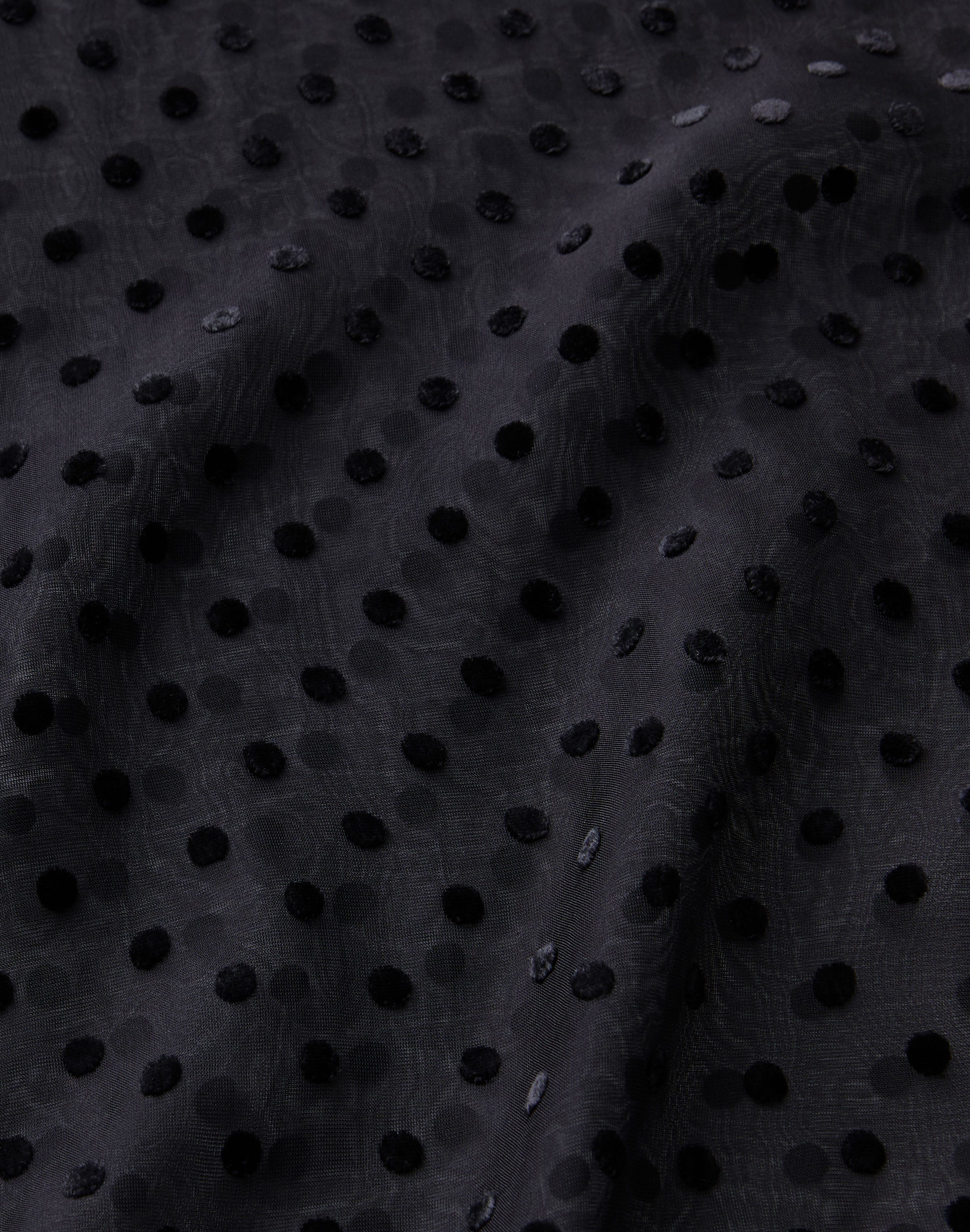 Polka Dot Devoré Belted Dress