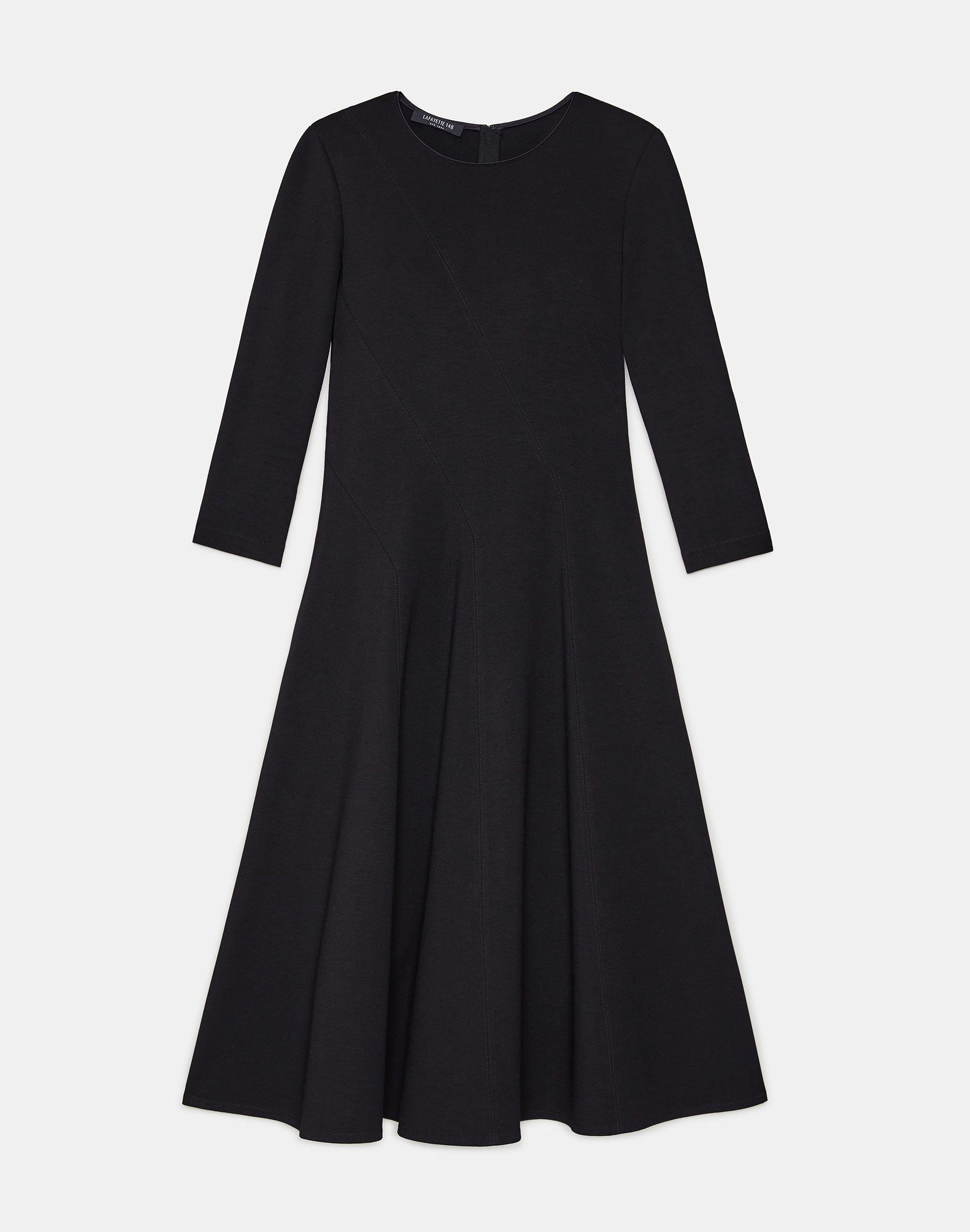 Lafayette 148 Punto Milano Flared Midi Dress In Black