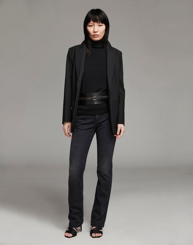 Turtle Neck and Mercer Kick-Flare Jean