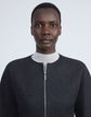 Boiled Wool-Cashmere Jersey Zip-Front Jacket