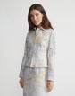 Eco Fern Print Linen-Poly Jacket