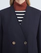 Responsible Wool Collarless Double-Breasted Blazer