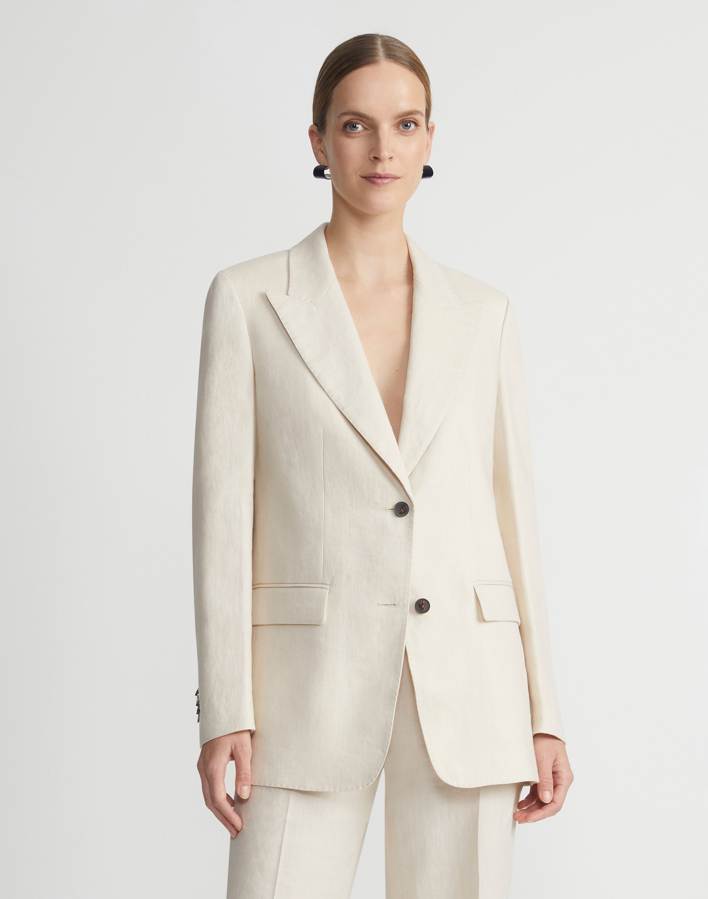 Linen Peak Lapel Blazer | Lafayette 148 New York