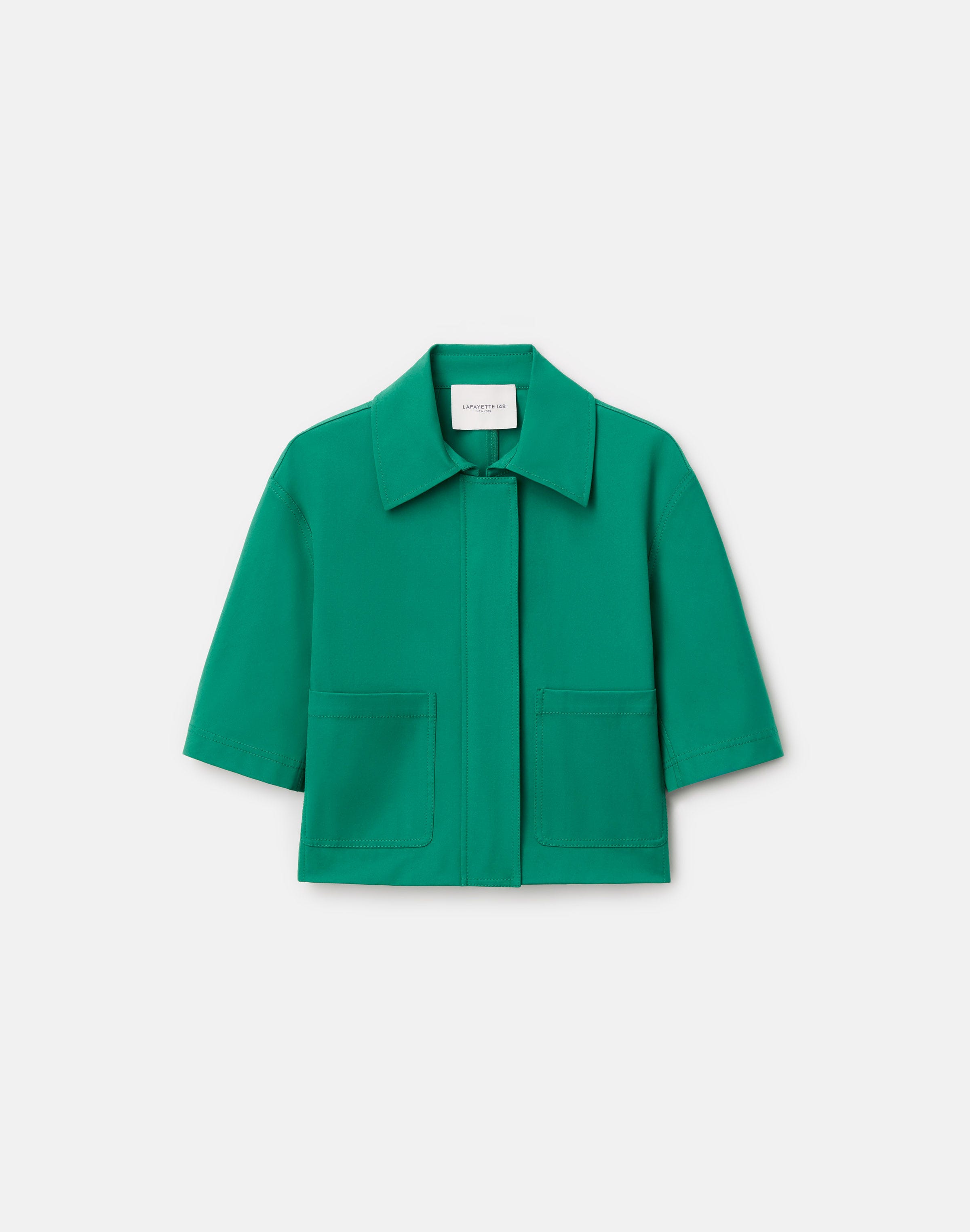 Petite Techno Stretch Twill Cropped Jacket