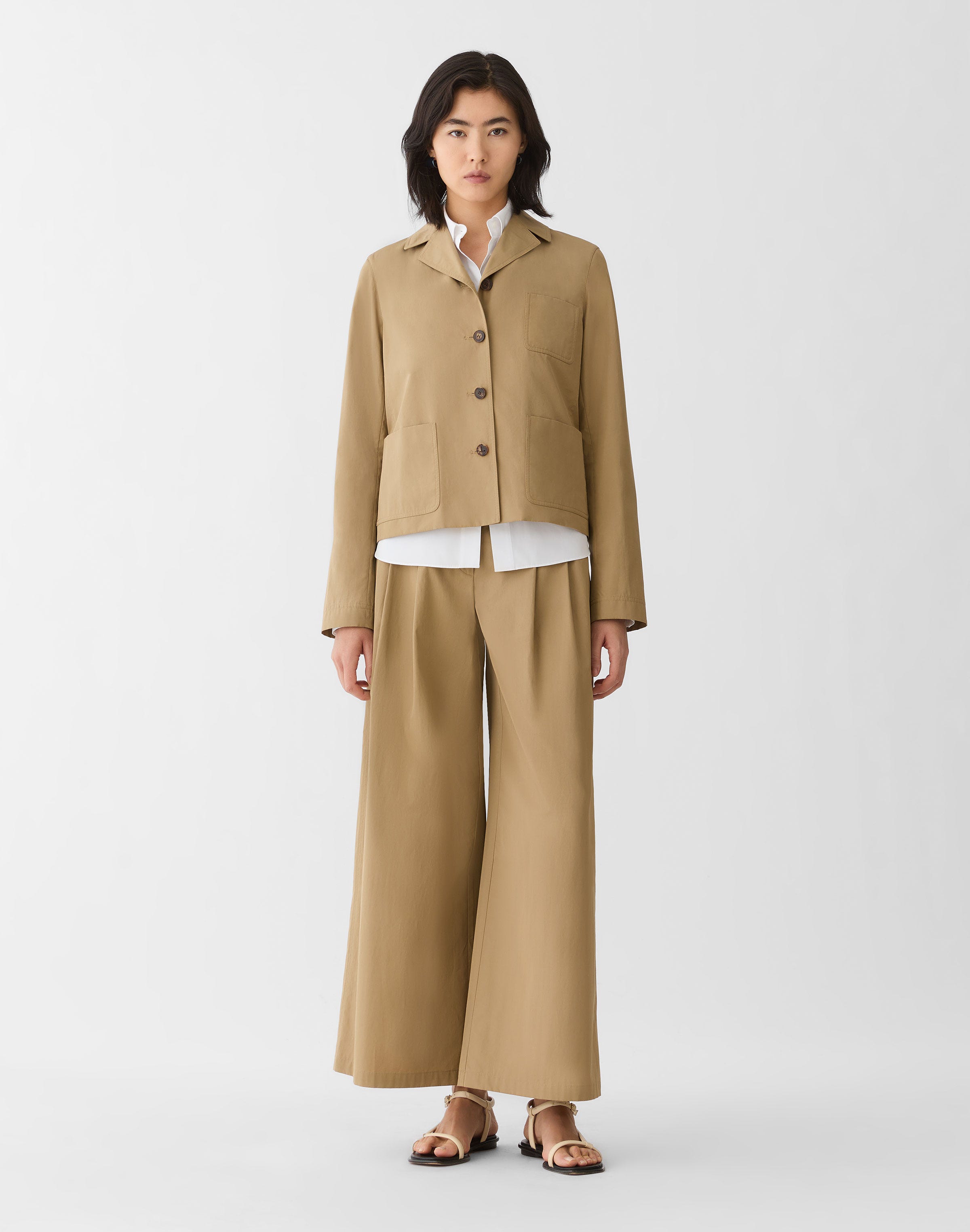Organic Cotton Poplin Three Pocket Jacket