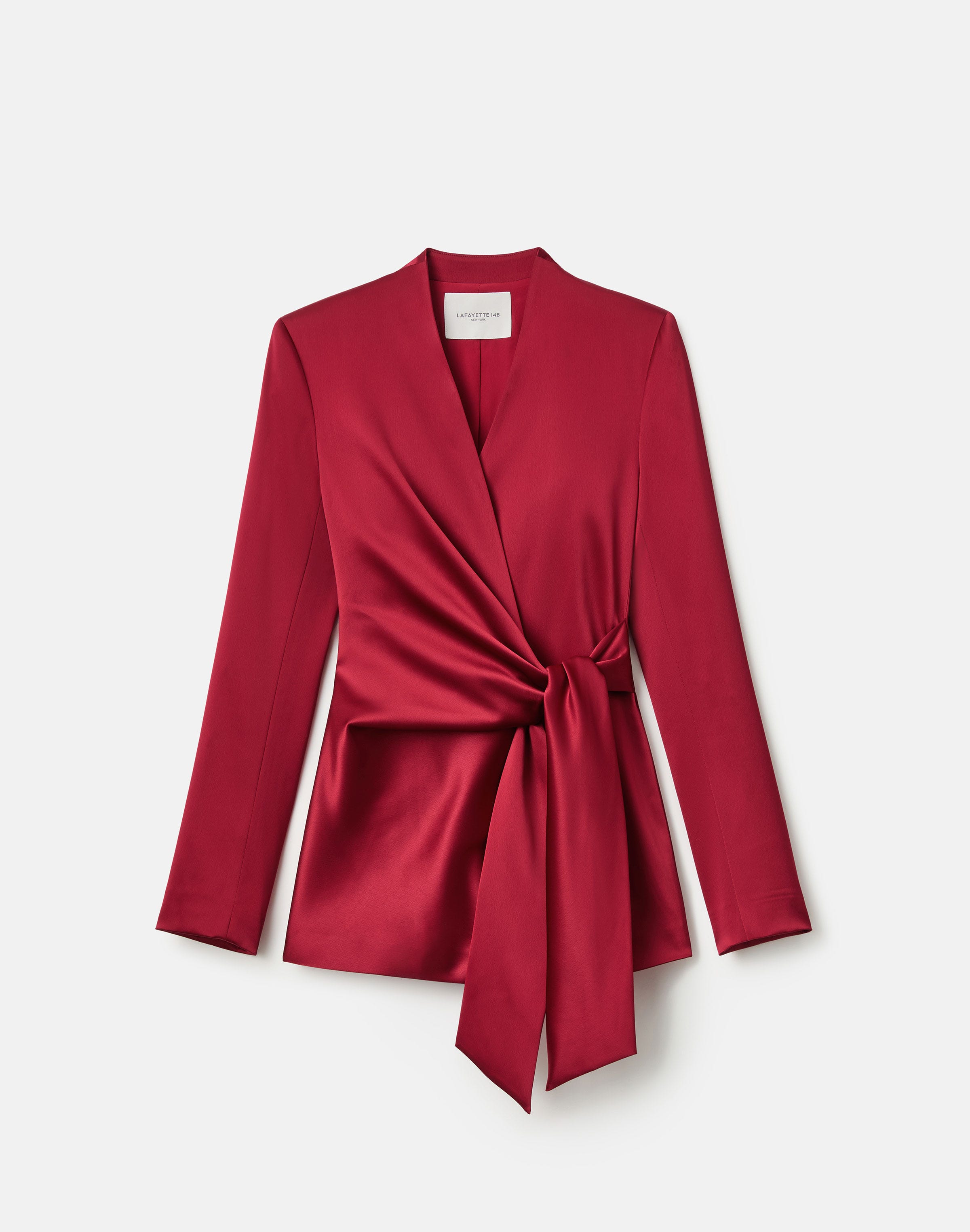 Satin Wrap Blazer