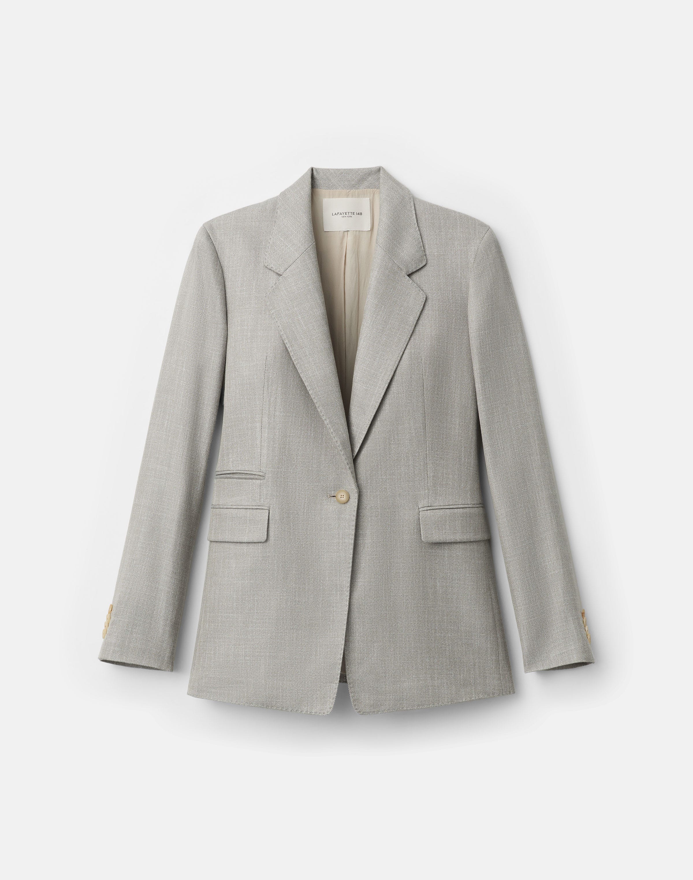 Bamboo Viscose Twill Three Pocket Blazer