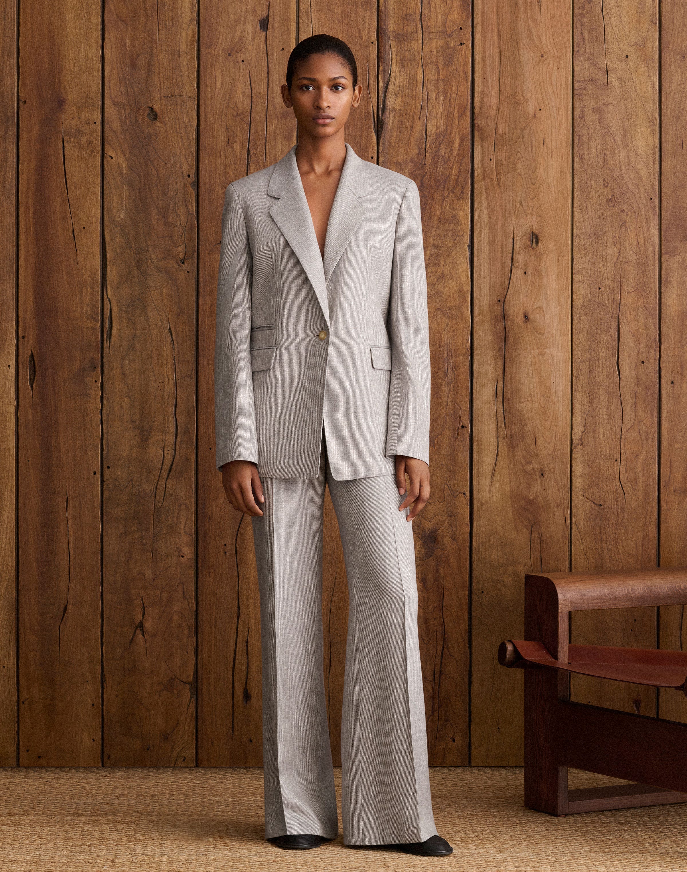 Bamboo Viscose Twill Three Pocket Blazer