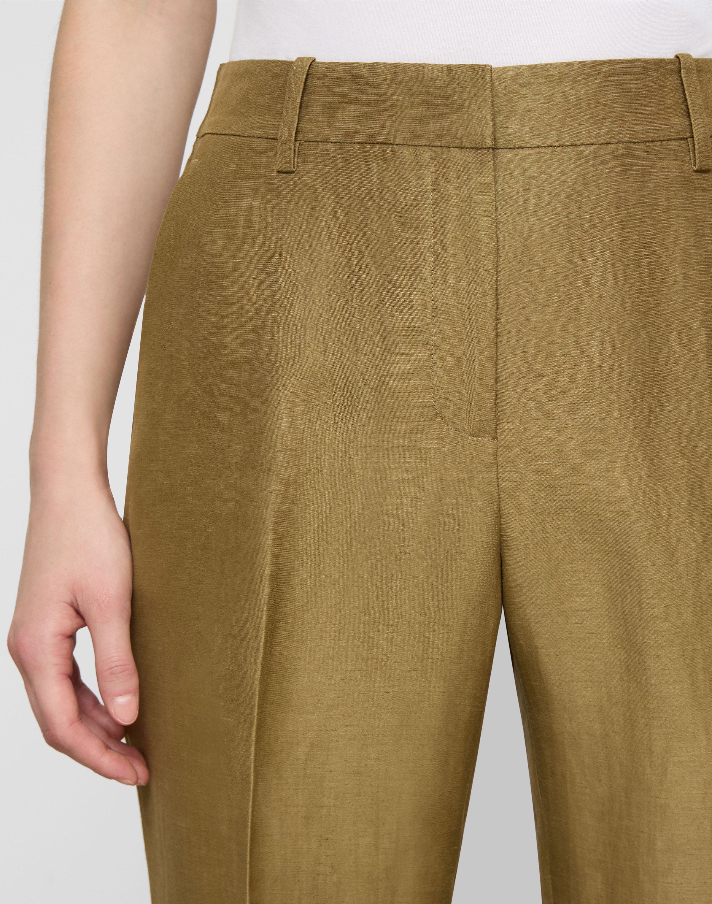 Linen-Viscose Gates Pant