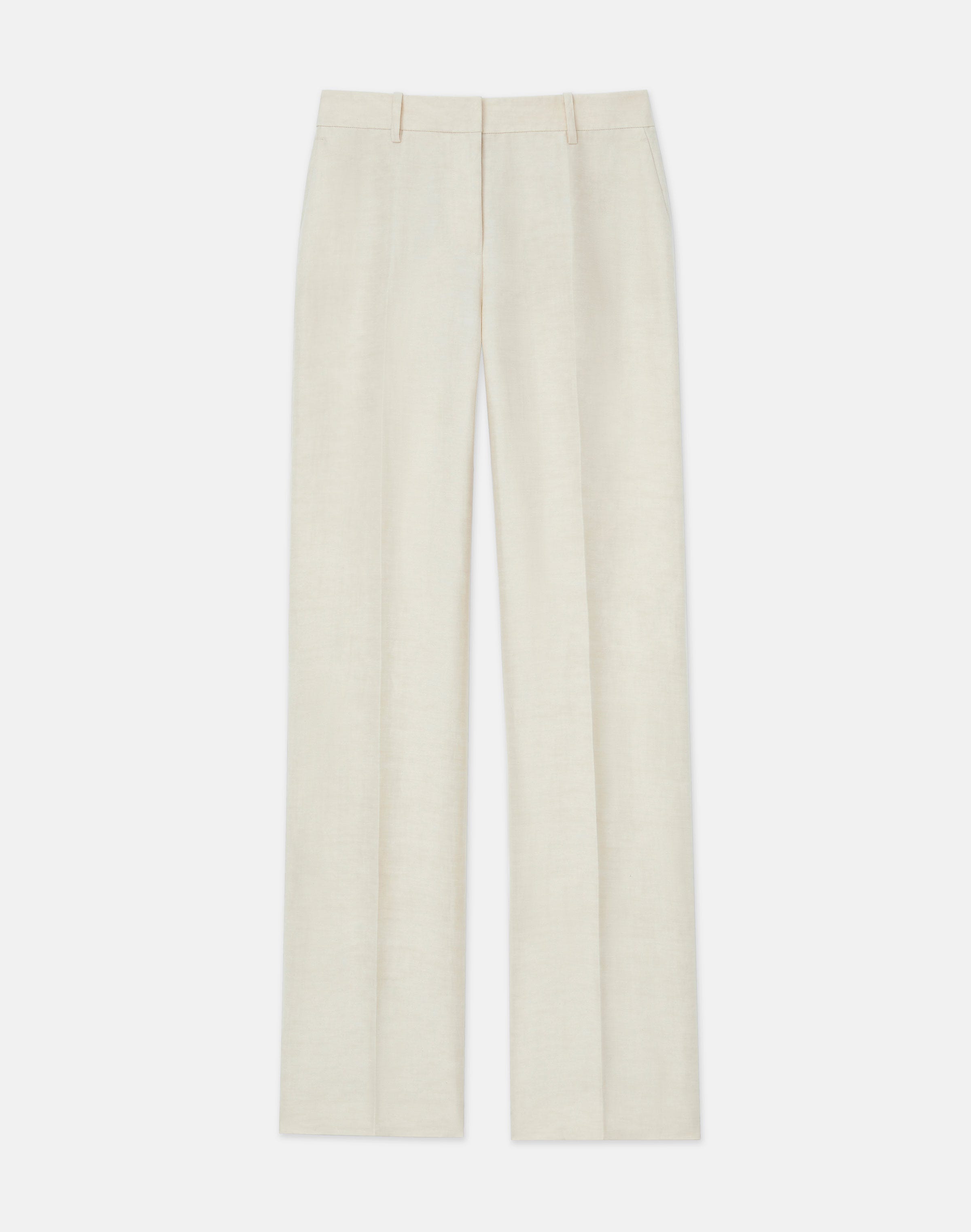 Lafayette 148 Linen-viscose Gates Pant In Beige