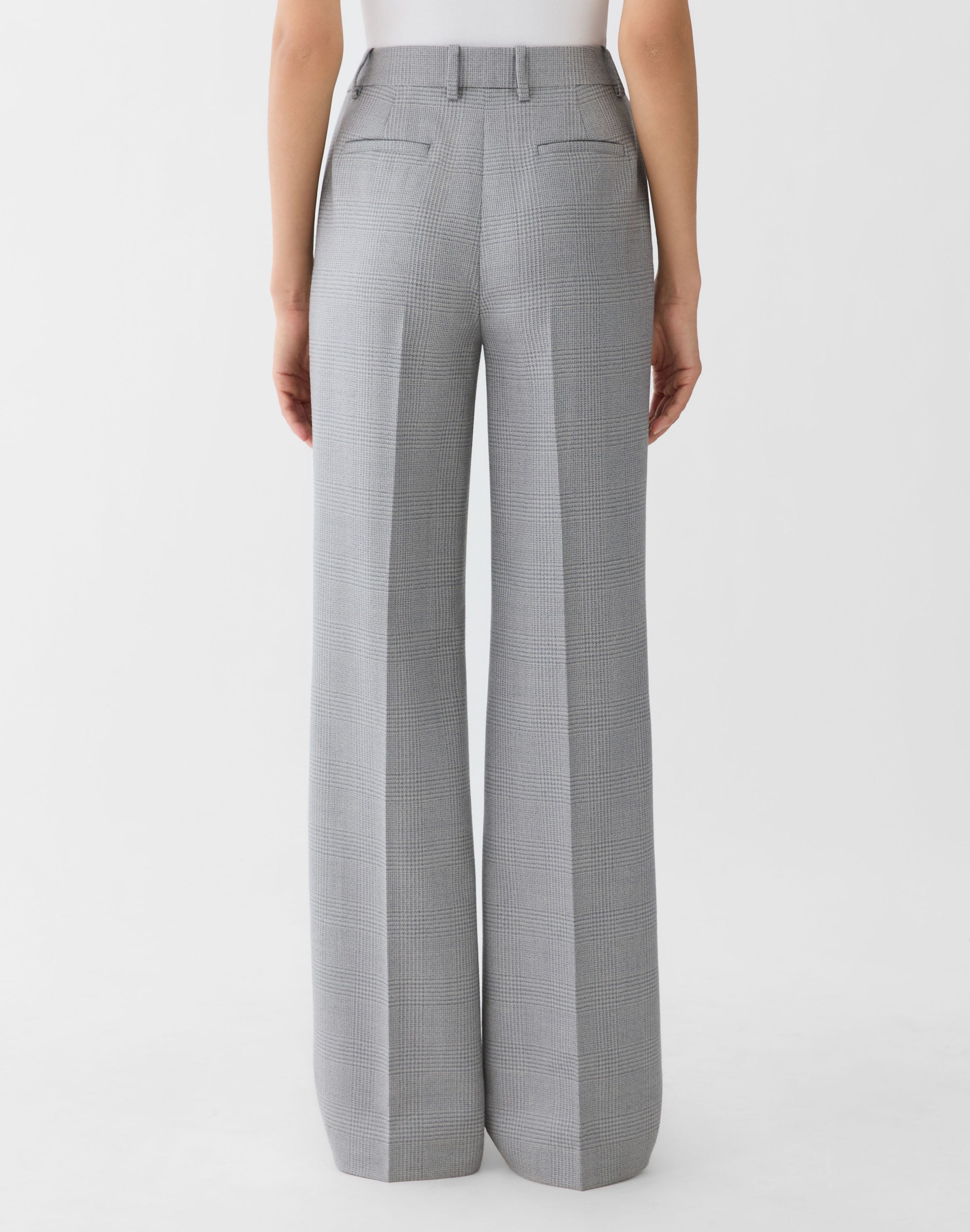Petite Wool Glen Plaid Gates Straight Pant
