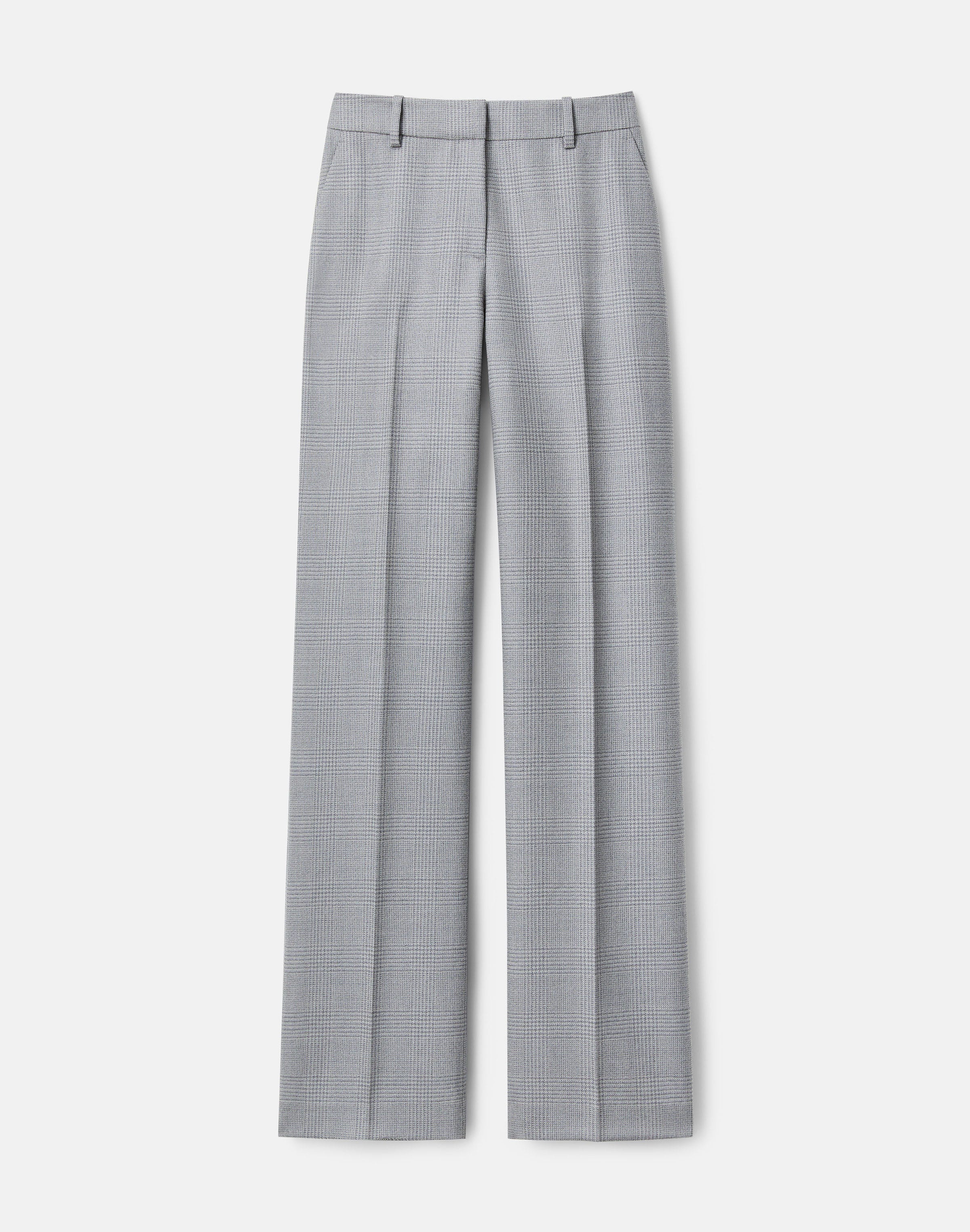 Petite Wool Glen Plaid Gates Straight Pant