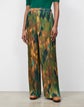 Riverside Pleated Pant In Reverie Print KindMade Hammered Satin