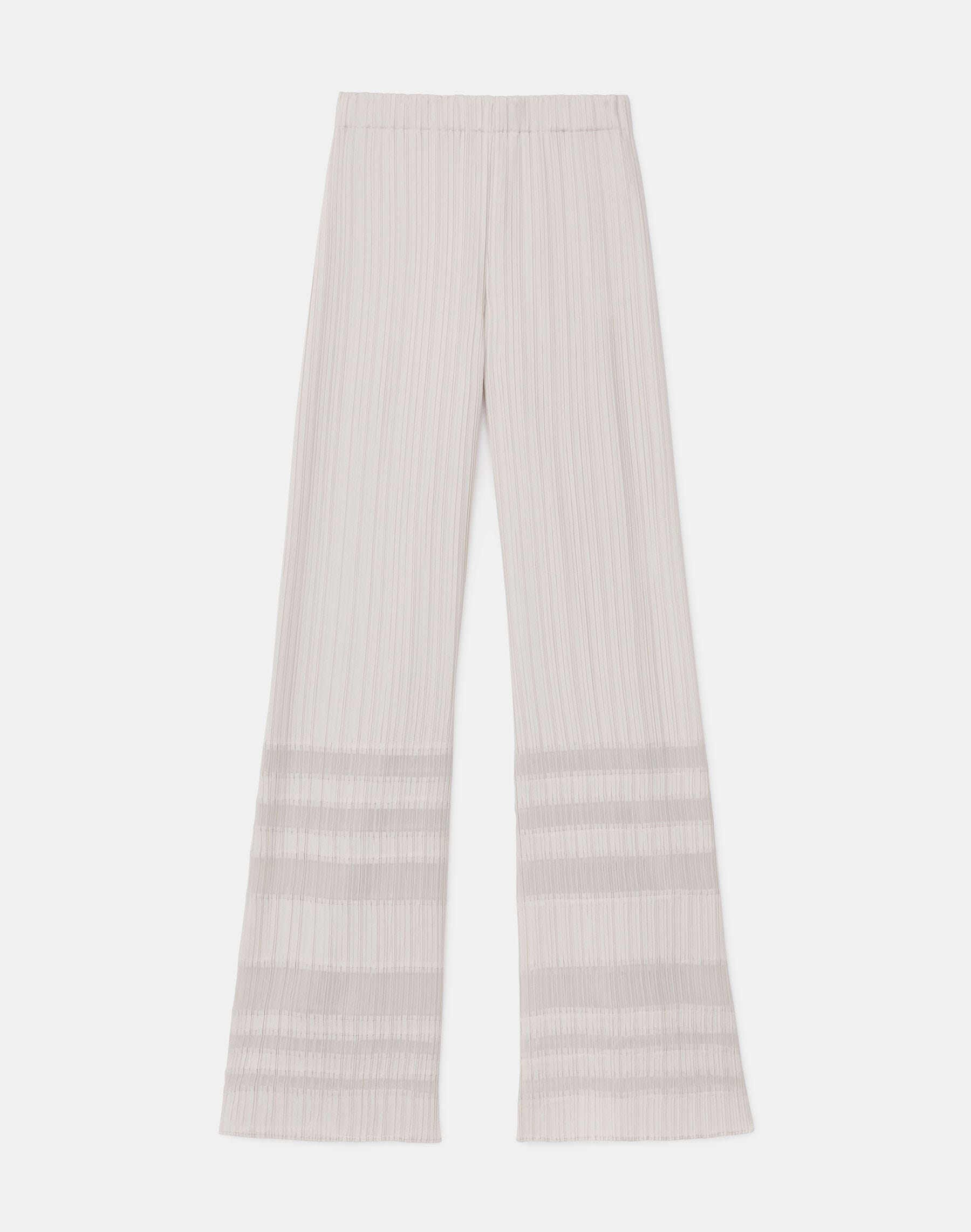 Regenerated Poly Plissé Riverside Pant - Beige by Lafayette 148 NY