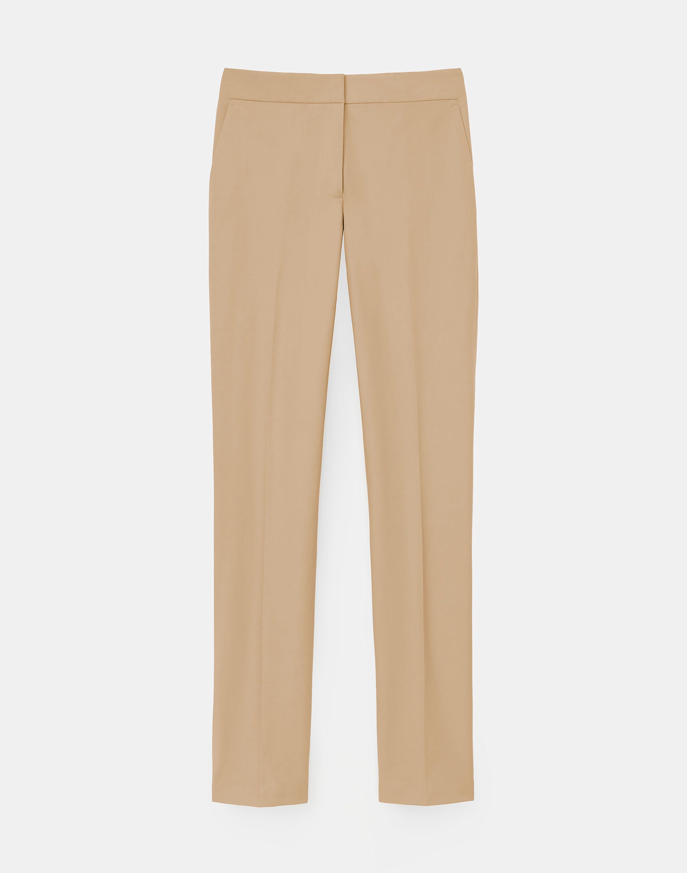 Shop Lafayette 148 Stretch Twill Manhattan Skinny Ankle Pant In Beige