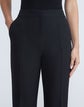Plus-Size Wool-Silk Crepe Gates Flared Ankle Pant