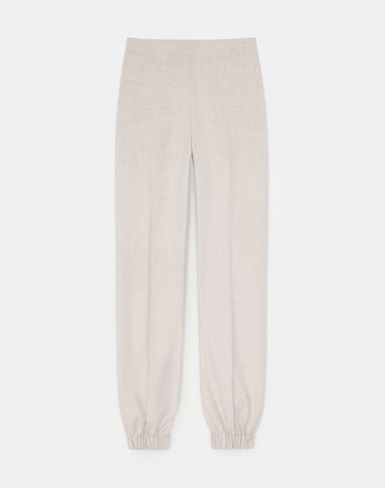Cashmere-Wool Mélange Relaxed Jogger Pant