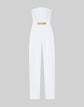 Viscose Cady Metal Plate Strapless Jumpsuit