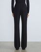 Finesse Crepe Gates Side-Zip Flared Pant