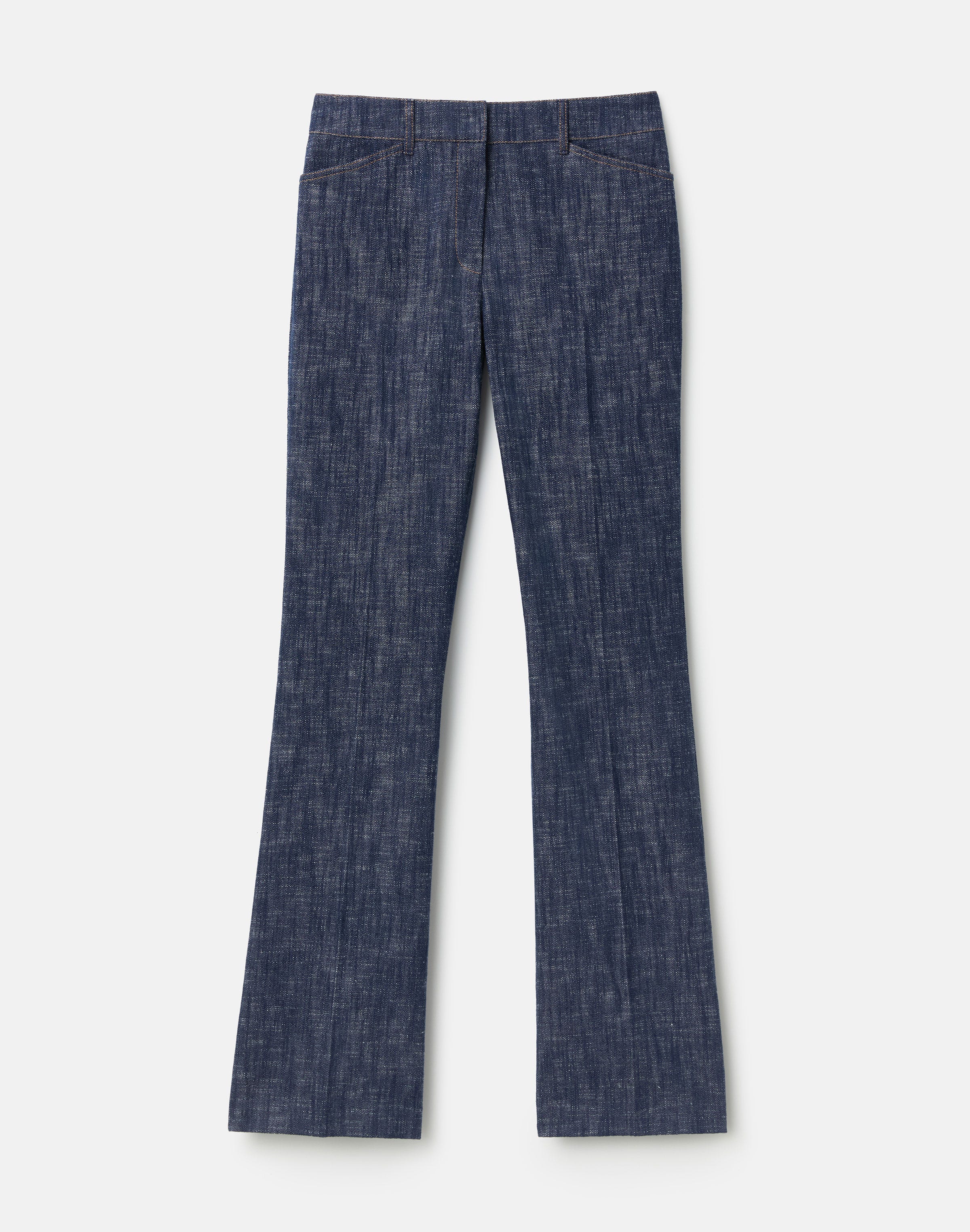 Petite Denim-Effect Twill Reade Flared Pant