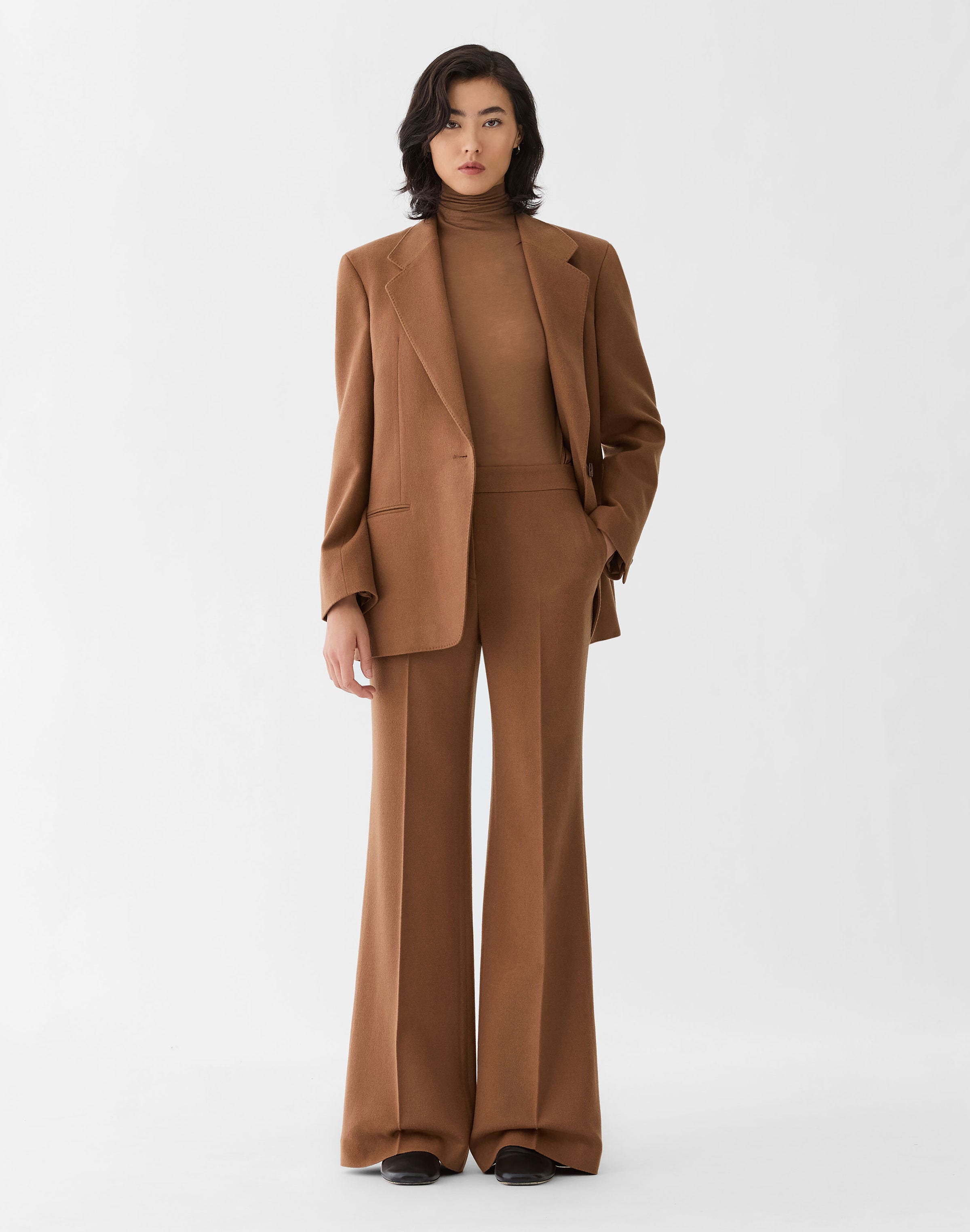 Camel Hair Lafayette Flare Pant