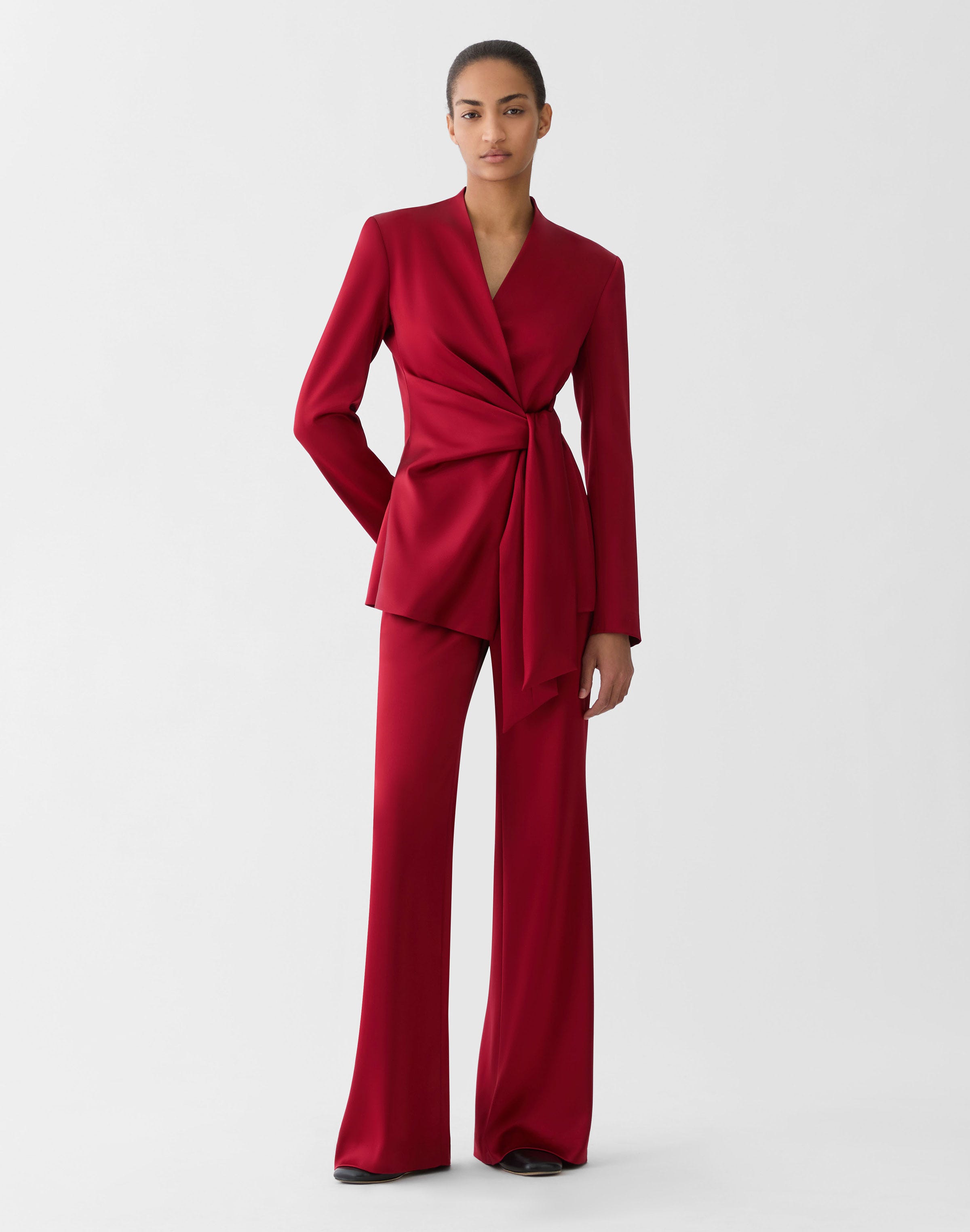 Plus-Size Satin Lafayette Flare Pant