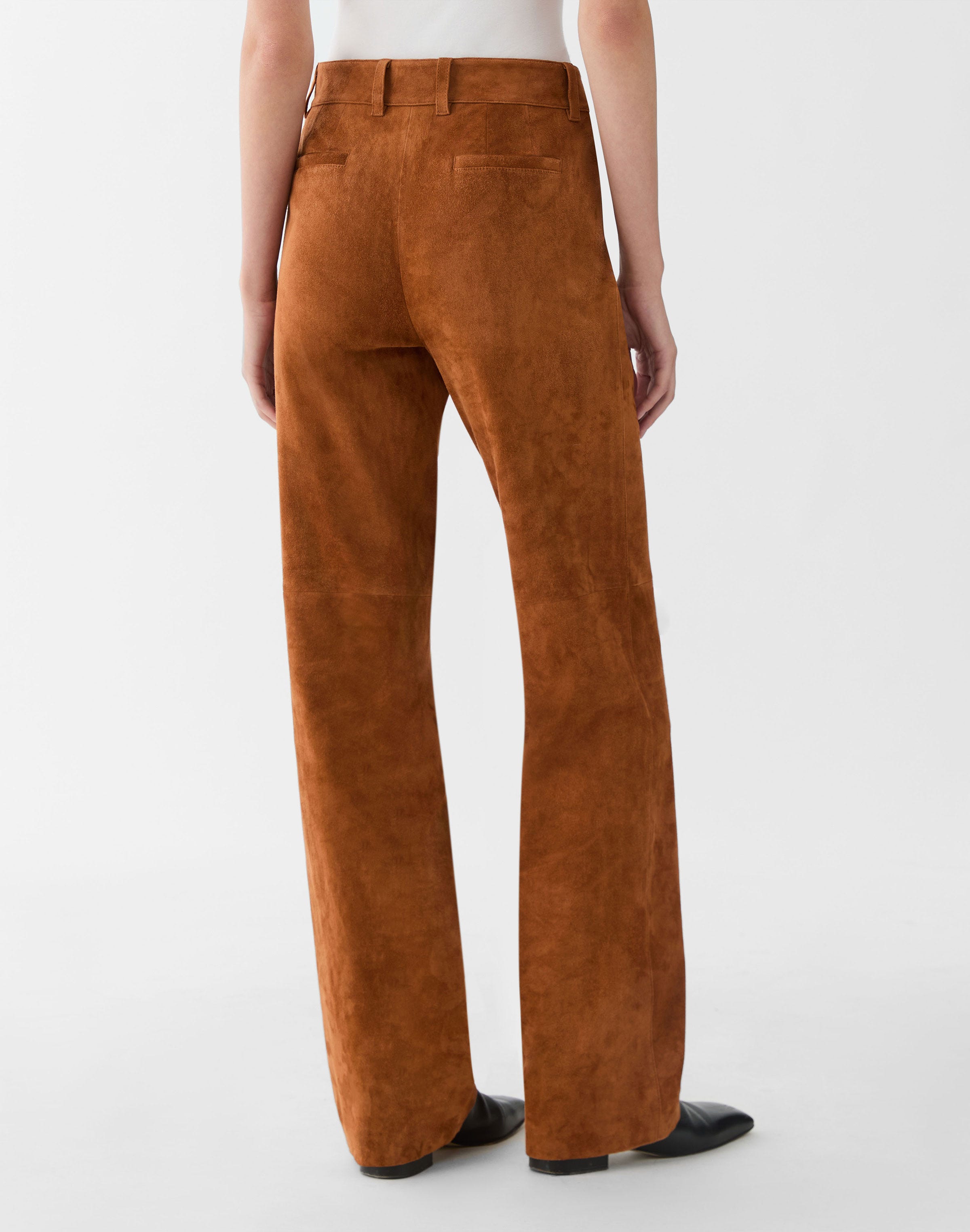 Stretch Suede Bond Straight Pant
