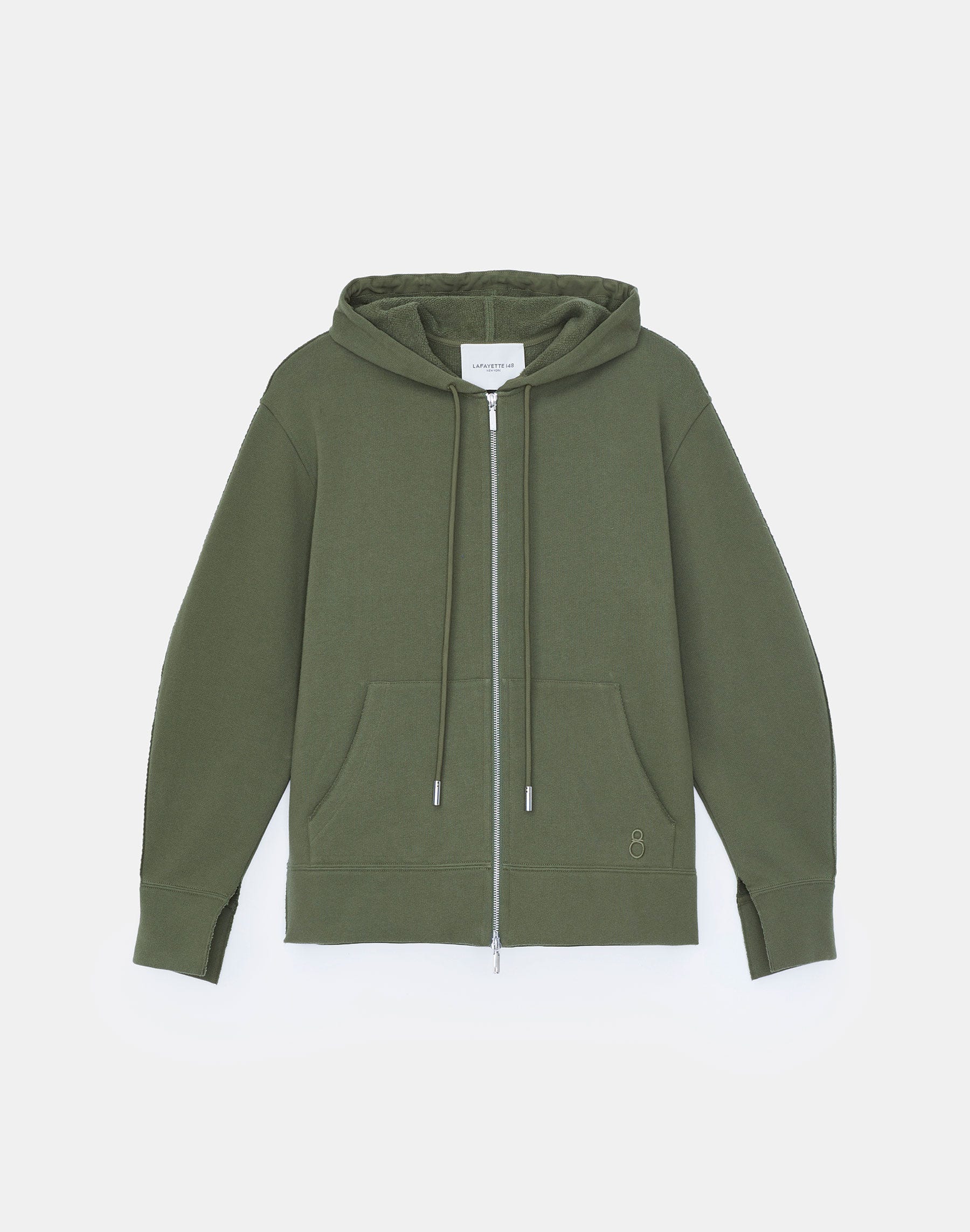 French Terry Zip-Front Jacket