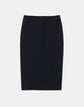 Wool-Silk Crepe Pencil Skirt