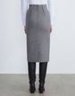 Check Brushed Wool Pencil Skirt