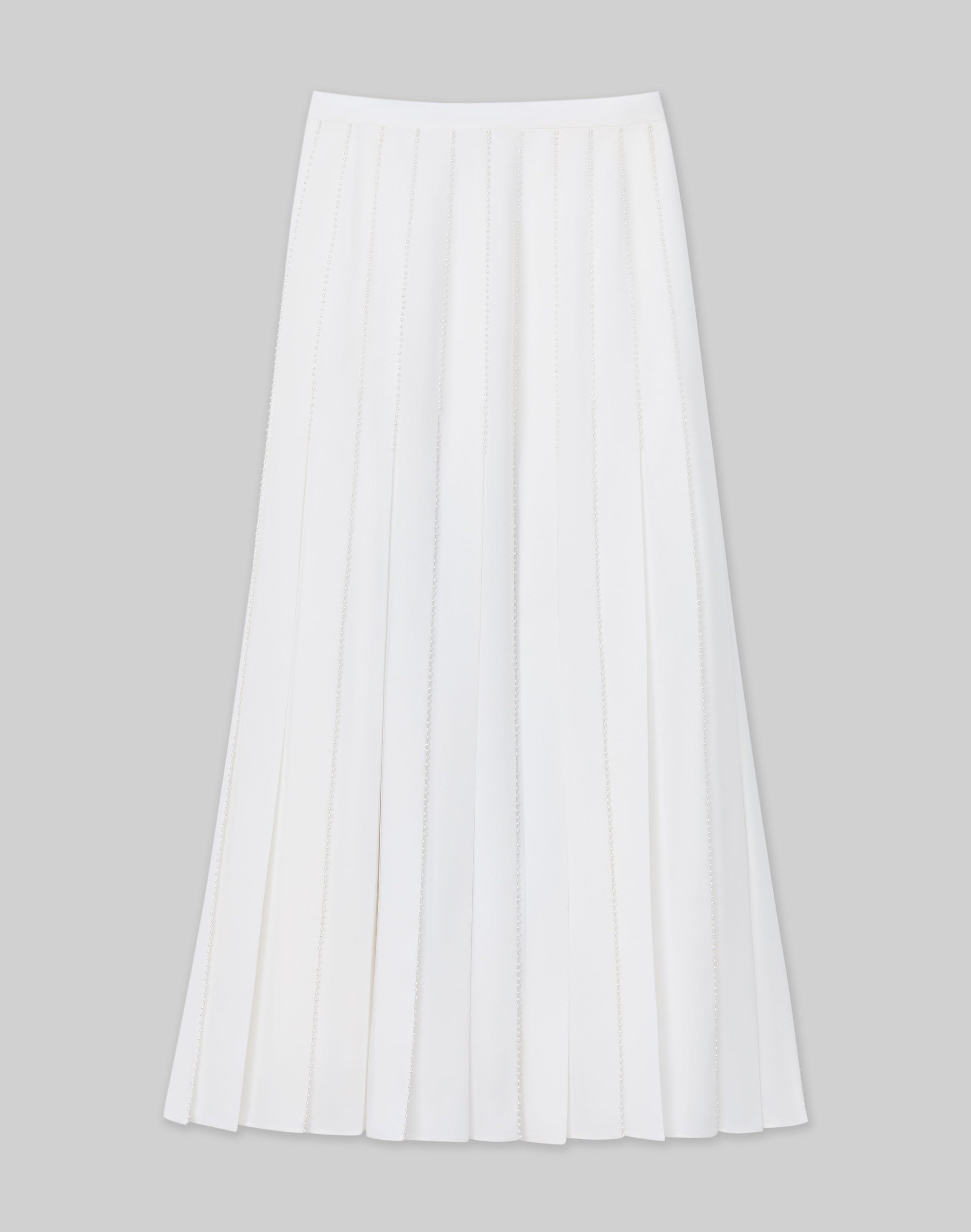Hand-Beaded Georgette Pleated Midi Skirt | Lafayette 148 New