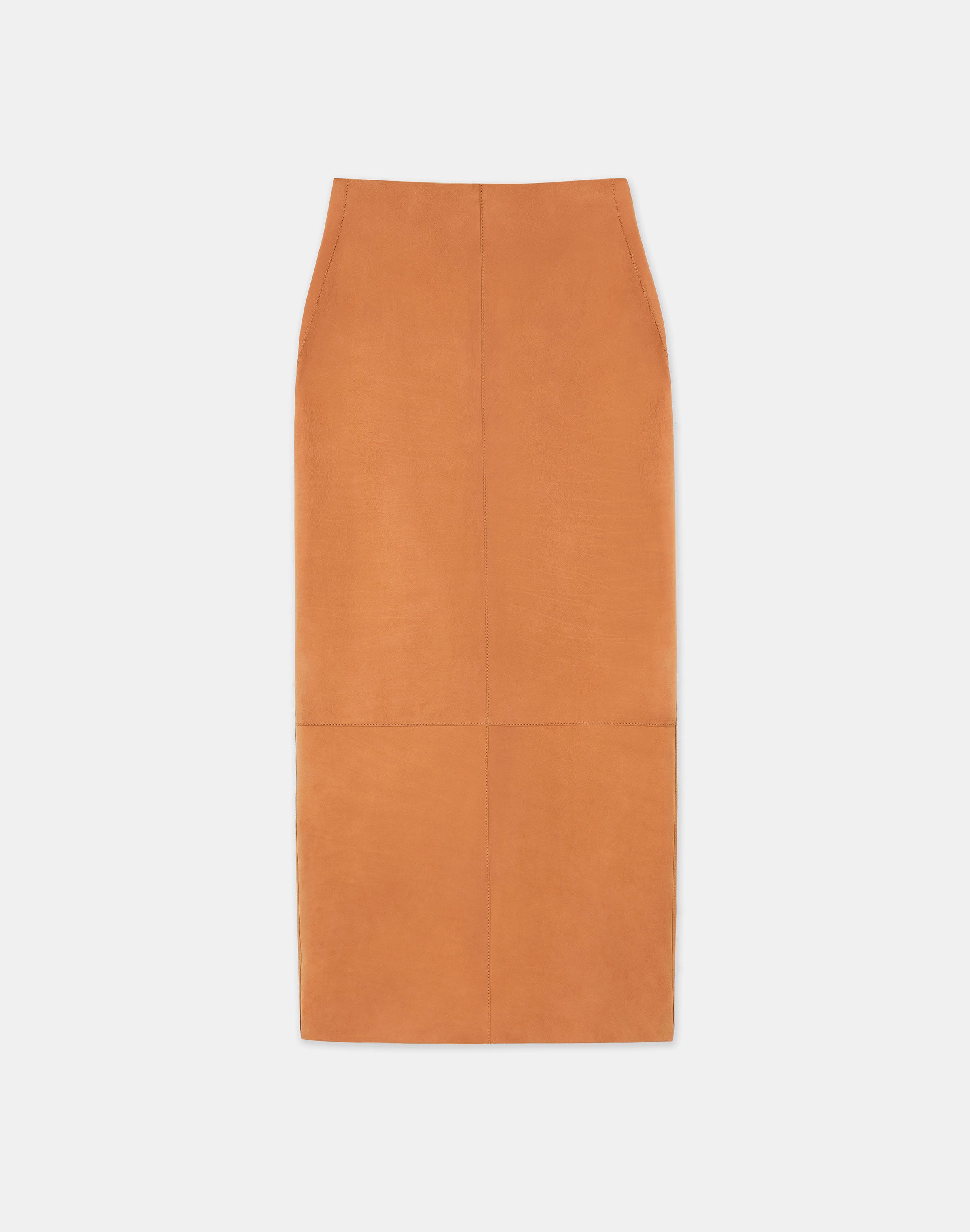 Lafayette 148 Nubuck Suede Pencil Skirt In Antique Bronze