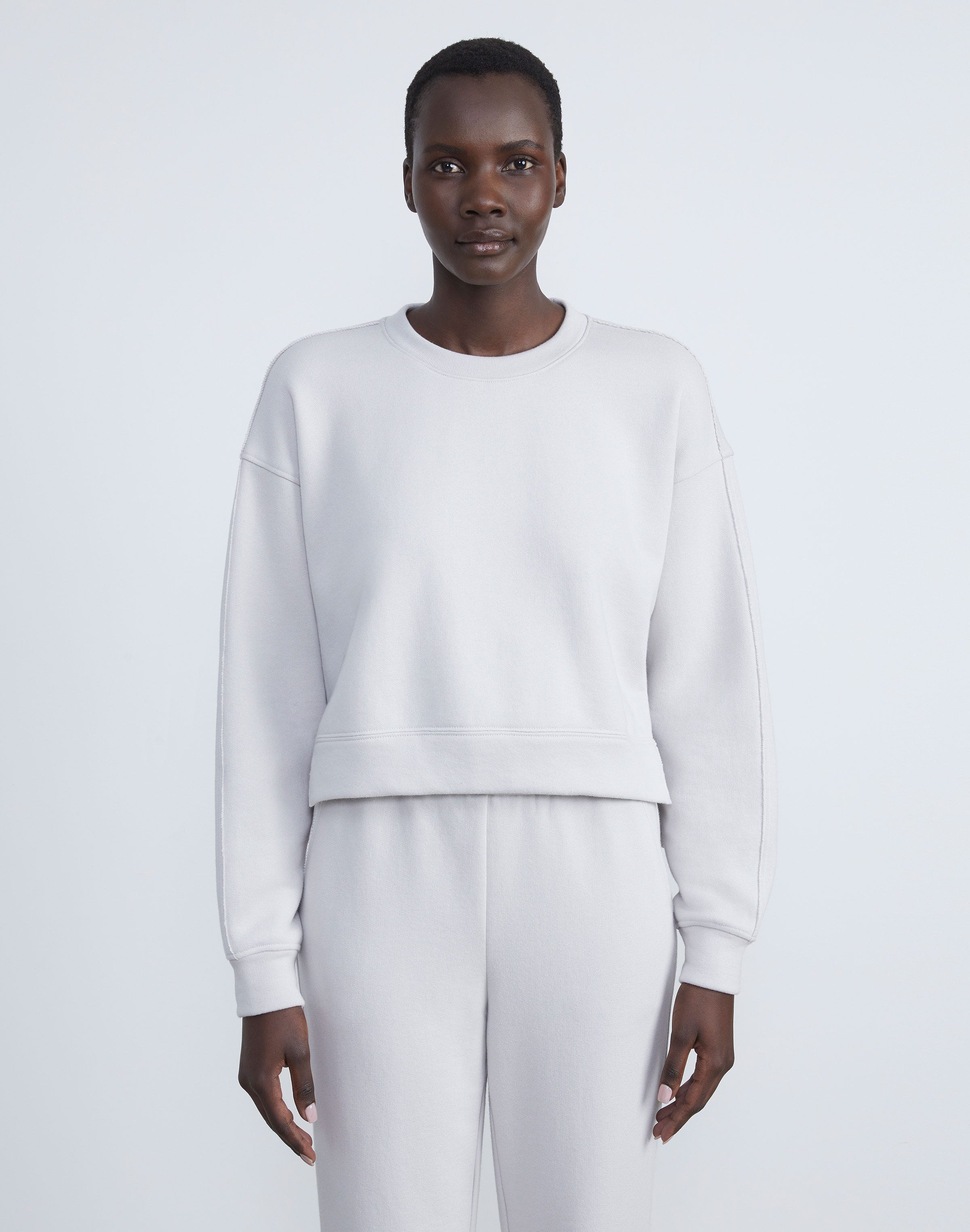 Cotton French Terry Crewneck Sweatshirt 