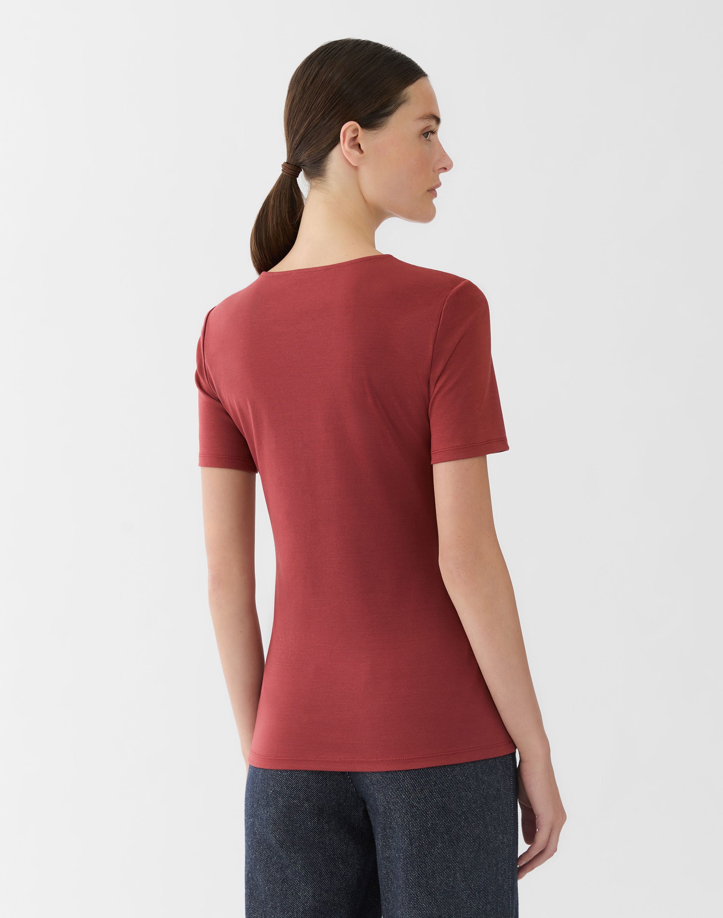 Cotton Rib Crewneck T-Shirt