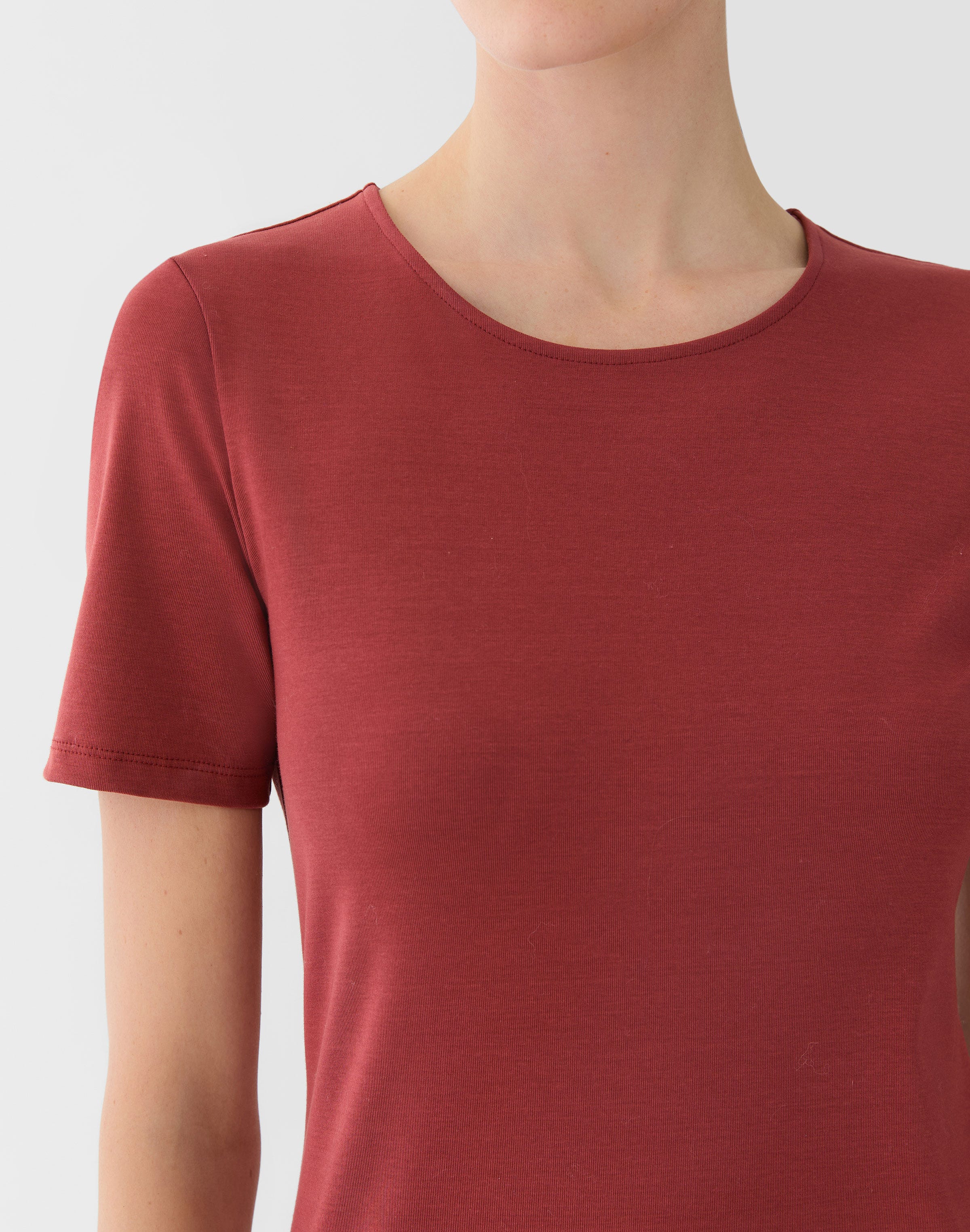 Cotton Rib Crewneck T-Shirt