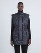 Regenerated Poly Tech Quilted Down Reversible Wool-Cashmere Flannel Vest