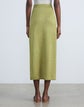 Silk A-Line Midi Skirt