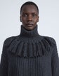 Responsible Cashmere-Wool Fringed Turtleneck Sweater