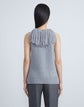 Responsible Cashmere-Wool Fringed Collar Shell