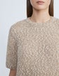Responsible Cotton-Mohair Wool Slub Short Sleeve Sweater