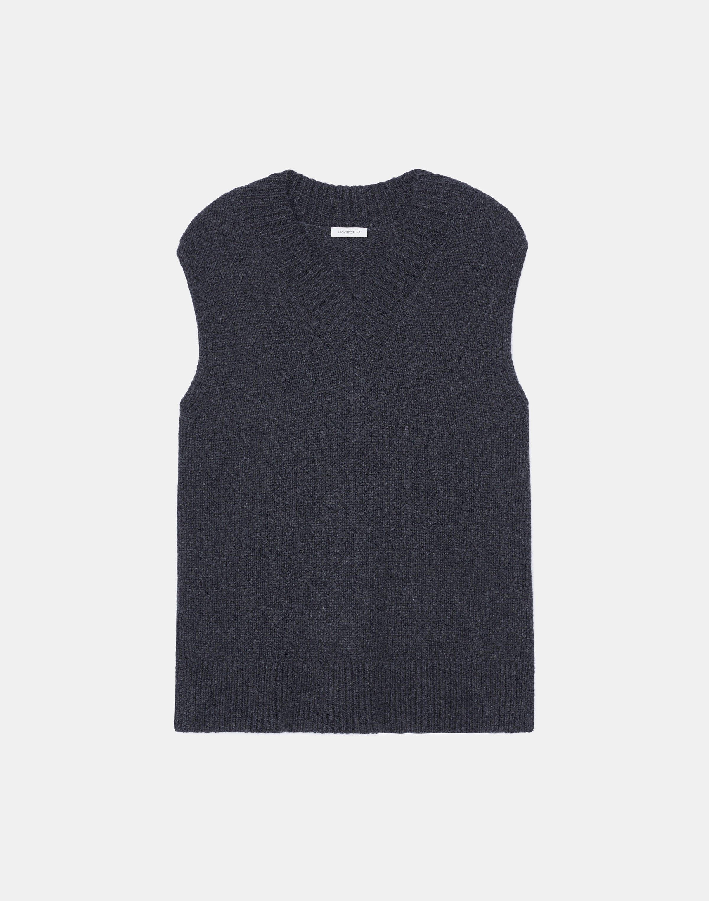 Lafayette 148 New York Women's Responsible Cashmerewool Chunky Wide V-Neck Sweater Vest - Blue